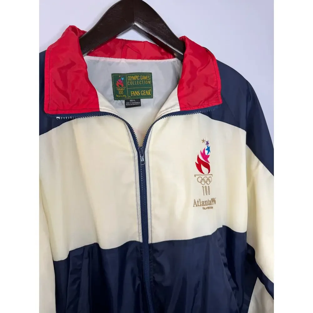 Vintage Atlanta 1996 USA Olympics Windbreaker Jacket Track Mens L